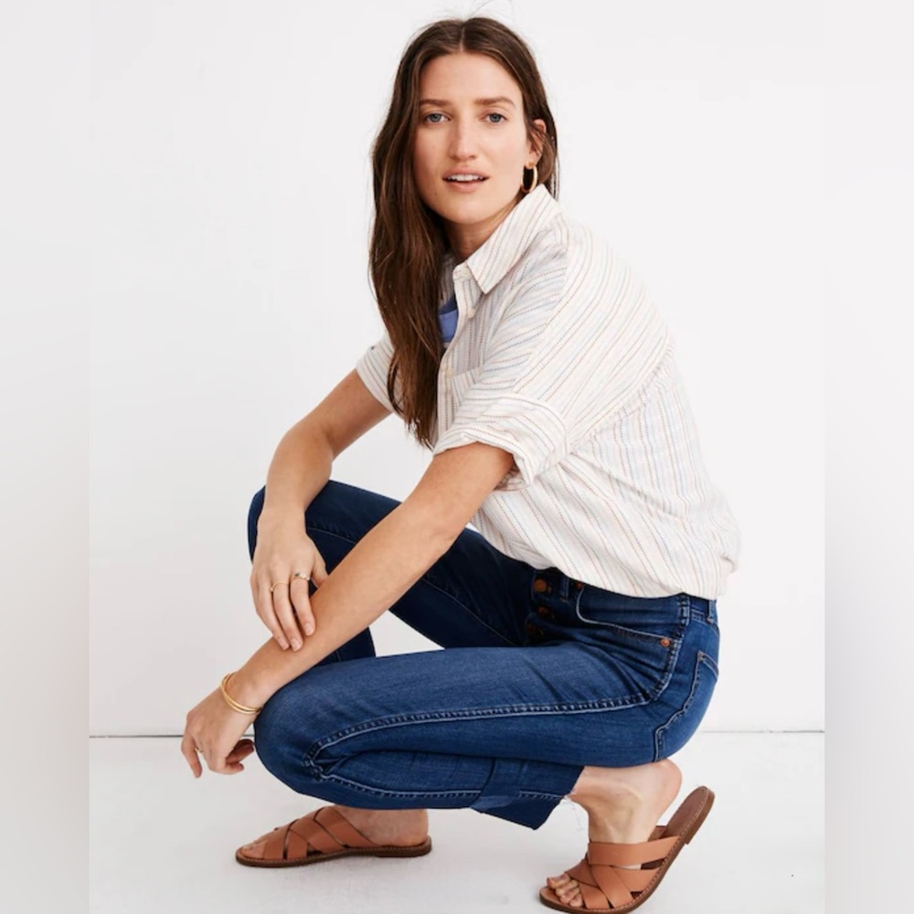 Madewell Jeans - 10” high-rise skinny crop raw hem - size 30